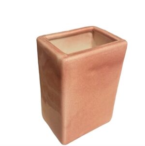 Blush Pink Ceramic Square Vase Toothbrush Holder Flower Vase